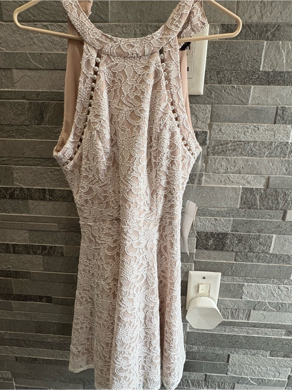 Jump Lace Midi Dress in Blush